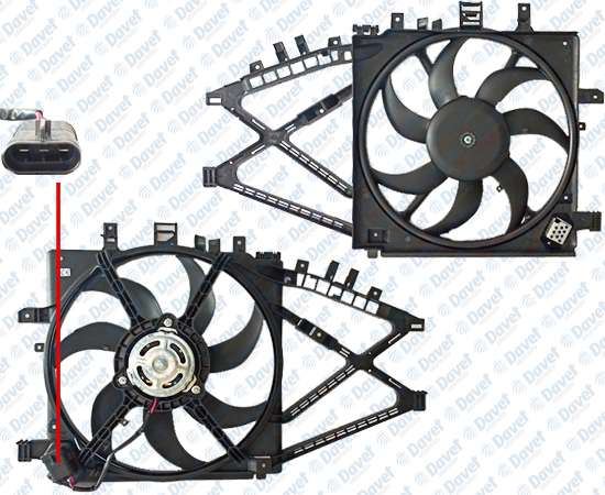 25-3206 Fan Motoru Su Radyatoru Rezistansli Opel Corsa C 1.4 Davlumbazli Tek Soket 3 Tirnakli  2000-2006